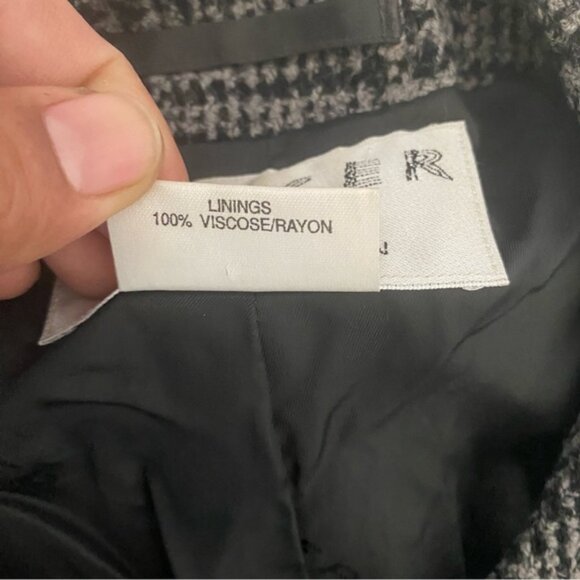 Jaeger Wool Blazer UK 10 US 8 Plaid Check Jacket Crest Buttons Made in Britain - Picture 7 of 11